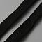 Flat Polycotton Hollow Cord, Shoeslace Making, Clothes Accessories, Black, 3/8 inch(10mm), about 10.94 Yards(10m)/Bundle