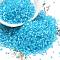 Imitation Cat Eyes Glass Seed Beads, Dyed, Cylinder, Deep Sky Blue, 1.6x1.3mm, Hole: 0.8mm, about 1333pcs/10g