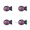 Handmade Lampwork Beads, Fish with Evil Eye Pattern, Old Rose, 20x12mm, Hole: 2mm, about 1pc/bag