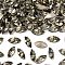 Preciosa® MAXIMA Crystal Fancy Stones, Czech Crystal, 435 14 615 Navette(Horse Eye), Dura Foiling, 40010 Black Diamond, 8x4mm