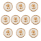 10Pcs Alloy Enamel Buttons, 1-Hole, Flat Round with Rose Pattern, White, 22.5x9mm, Hole: 2mm