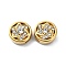 Ion Plating(IP)  304 Stainless Steel Slide Charms, with Rhinestone, Real 18K Gold Plated, Star, 10.5x6mm, Hole: 6.5x2mm