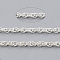 Soldered Brass Coated Iron Rope Chains, with Spool, Silver Color Plated, 2x1.4x0.3mm, about 39.37 Feet(12m)/roll