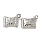 Anti-Tarnish 304 Stainless Steel Pendants, Candy with Word Sweet Charm, Stainless Steel Color, 20x16.5x4.5mm, Hole: 1.8mm