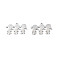 Non-Tarnish 201 Stainless Steel Pendants, Girl, Stainless Steel Color, 16x27x1mm, Hole: 1.4mm