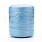 Waxed Polyester Cord for Jewelry Making, Flat, Sky Blue, 0.7mm, about 743.65 yards(680m)/roll