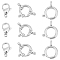 UNICRAFTALE 18pcs Lobster Claw Clasps and Spring Ring Clasps Sets Clasp Jewelry Making Kit 304 Stainless Steel Metal Clasps for DIY Jewelry Making
