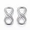 Tarnish Resistant 304 Stainless Steel Links connectors, Infinity, Stainless Steel Color, 20.5x10.5x2mm, Hole: 6x5.5mm