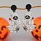 Floating Ghost Acrylic Stud Earrings, Halloween Accessories, White