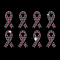 SUPERDANT Iron on Rhinestone Pink Ribbons Heat Transfer for Breast Cancer Awareness T-Shirt Crystal Decor Clear Bling DIY Patch Clothing Repair Hot Fix Applique for Clothing Vest Shoes Hat Jacket