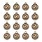 Alloy Pendant Cabochon Settings, For Enamel, Cadmium Free & Lead Free, Flat Round with Letter, Antique Bronze, Letter.Z, 14x12x2mm, Hole: 1.5mm