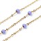 Ion Plating(IP) 304 Stainless Steel Cable Chains, with Beads, Enamel and Spool, Soldered, Flat Oval , Lilac, 4.9x3.4mm, about 32.8 Feet(10m)/roll
