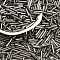 Glass Bugle Beads, Silver Plated, 12x2.5mm, Hole: 0.5mm, about 3500pcs/bag