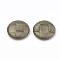 Imitation Leather Covered Cabochons, with Aluminum Bottom, Half Round/Dome, Platinum, Dark Olive Green, 25x6~7mm