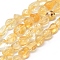 Natural Citrine Beads Strands, Tumbled Stone, Nuggets, 6~10x5~6.5x3~6mm, Hole: 1mm, about 15.55 inch(39.5cm)