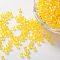 Bicone AB Color Plated Eco-Friendly Transparent Acrylic Beads, Gold, 4x4mm, Hole: 1mm, about 1660pcs/50g