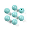 Opaque Solid Color Glass Beads, Round, Pale Turquoise, 8~8.5mm, Hole: 1.2~1.6mm, about 1420pcs/1000g