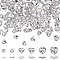 94Pcs 6 Styles Glass Rhinestone Cabochons, Pointed Back & Back Plated, Crystal, Faceted, Heart, 8~18x8~18x4~7.5mm