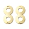 Brass Filigree Connector Charms, Cadmium Free & Lead Free, Number Eight Links, Real 24K Gold Plated, 12.5x6.5x0.5mm, Hole: 0.8mm