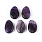 Natural Amethyst Pendants, Teardrop Charms, 29.5~30.5x19.5~20.5x8~11mm, Hole: 2~3mm