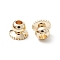 Rack Plating Brass Bead Cap, Long-Lasting Plated, Cadmium Free & Lead Free, Golden, 4x3mm, Hole: 1.2mm
