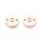 Numbers 304 Stainless Steel Links, PVD Vacuum Plating, for Craft Jewelry Making, Flat Round, Rose Gold, Num.0, 10x1mm, Hole: 1.4mm