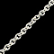 Iron Cable Chains, Unwelded, with Spool, Oval, Silver Color Plated, 4x3x0.8mm, about 328.08 Feet(100m)/roll