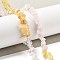 Natural Quartz Crystal & Rose Quartz & Citrine Beads Strands, Chip, 4~17x4~10x1~8mm, Hole: 0.8~1mm, about 116~131pcs/strand, 15.35''~16.14''(39~41cm)