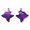 Spray Painted Iron Pendants, Wave, Purple, 45x37x7mm, Hole: 1.6mm