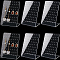 CRASPIRE 6Pcs Acrylic Earrings Display Stand Clear Slant Back Ear Studs Jewelry Show Display Organizer Holder Showcase L Shaped Jewelry Rack Stand for Woman Earring Storage Merchant Show