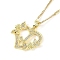 304 Stainless Steel Heart Pendant Necklaces with Cubic Zirconia, Letter Charms, Letter J, 16.54 inch(42cm)