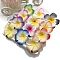 12Pcs PE Egg Flower Claw Hair Clips, Colorful, 70mm