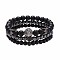 Fashion Retro Black Matte Bracelet Set with Zircon Crown, Diamond Ball, Dice, Lion Head Bracelet