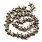 Electroplated Natural Lava Rock Beads Strands, Star, Antique Golden Plated, 9.5x9.5mm, Hole: 1mm, about 48pcs/strand, 14.57''(37cm)