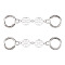 2Pcs 304 Stainless Steel Bag Extension Chains, with Zinc Alloy Spring Ring Clasps, Clover, Platinum & Stainless Steel Color, 12cm