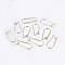 304 Stainless Steel Hoop Earrings, Real 18K Gold Plated, 21 Gauge, 25x12x2.5mm, Pin: 0.7mm