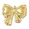 Ion Plating(IP) 304 Stainless Steel Pendants, Bowknot Charm, Real 14K Gold Plated, 22.5x25x3mm, Hole: 1.5mm