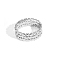 925 Sterling Silver Star Rings, 925 Sterling Silver Plated, Inner diameter: 19mm