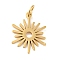 201 Stainless Steel Pendants, with Jump Ring, Sun, Golden, 17.5x13.5x1mm, Jump Ring: 5x0.8mm, 3.4mm Inner Diameter