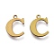 PVD Vacuum Plating  304 Stainless Steel Charms, Laser Cut, Alphabet, Antique Bronze, Letter.C, 12.5x9.5x0.8mm, Hole: 1mm