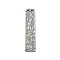 Non-Tarnish 304 Stainless Steel Connector Charms, Textured Rectangle Links, Stainless Steel Color, 30x7x1mm, Hole: 1.5mm