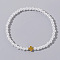 Cross Fashionable Imitation Pearl Bead Stretch Bracelets for Women