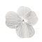 Brass Bead Caps, Etched Metal Embellishments, Cadmium Free & Nickel Free & Lead Free, Flower, Platinum, 49.5x49.5x1mm, Hole: 0.8~1.4mm