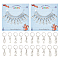 Alloy Number Pendant Locking Stitch Markers, 304 Stainless Steel Clasp Stitch Marker, Platinum & Stainless Steel Color, 3.1cm, 10 style, 1pc/style, 10pcs/set