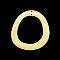 201 Stainless Steel 2-Loop Link Pendants, Laser Cut, Teardrop, Golden, 35x31x1mm, Hole: 1mm