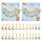 Moon with Star Pendant Stitch Markers, Alloy Enamel Crochet Lobster Clasp Charms, Locking Stitch Marker with Wine Glass Charm Ring, Mixed Color, 2.8~3.2cm, 6 style, 2pcs/style, 12pcs/set, 2 sets/box