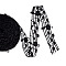 Polyester Grosgrain Ribbon, Musical Note Pattern, Black, 1-1/8