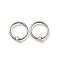 304 Stainless Steel Clear Cubic Zirconia Rhombus Hoop Nose Rings, Platinum, 13.5x12.5x3.5mm, Inner Diameter: 10mm