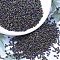 MIYUKI Round Rocailles Beads, Japanese Seed Beads, 11/0, (RR477) Opaque Black AB, 2x1.3mm, Hole: 0.8mm, about 1111pcs/10g