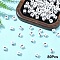 Acrylic Horizontal Hole Letter Beads, with Enamel, Cube, Letter X, 6x6x6mm, Hole: 3.2mm